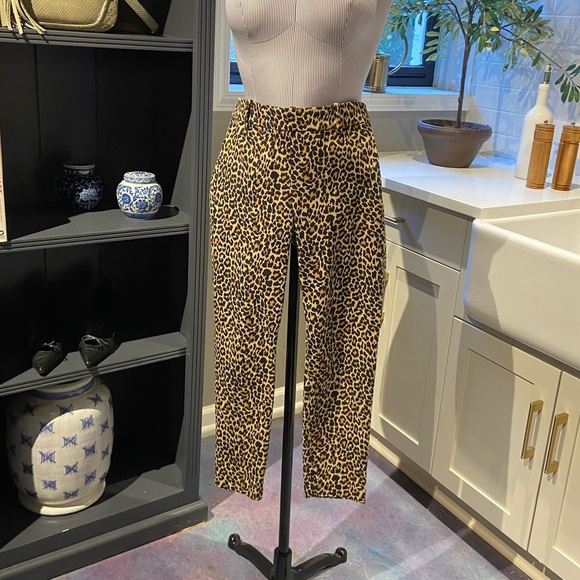 J. Crew Leopard Print Winnie Ankle Pant – Size 0 - Picture 3 of 7